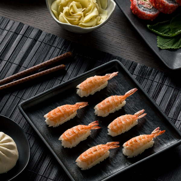 About Us Ebi Shrimp Nigiri - Fujisan Sushi